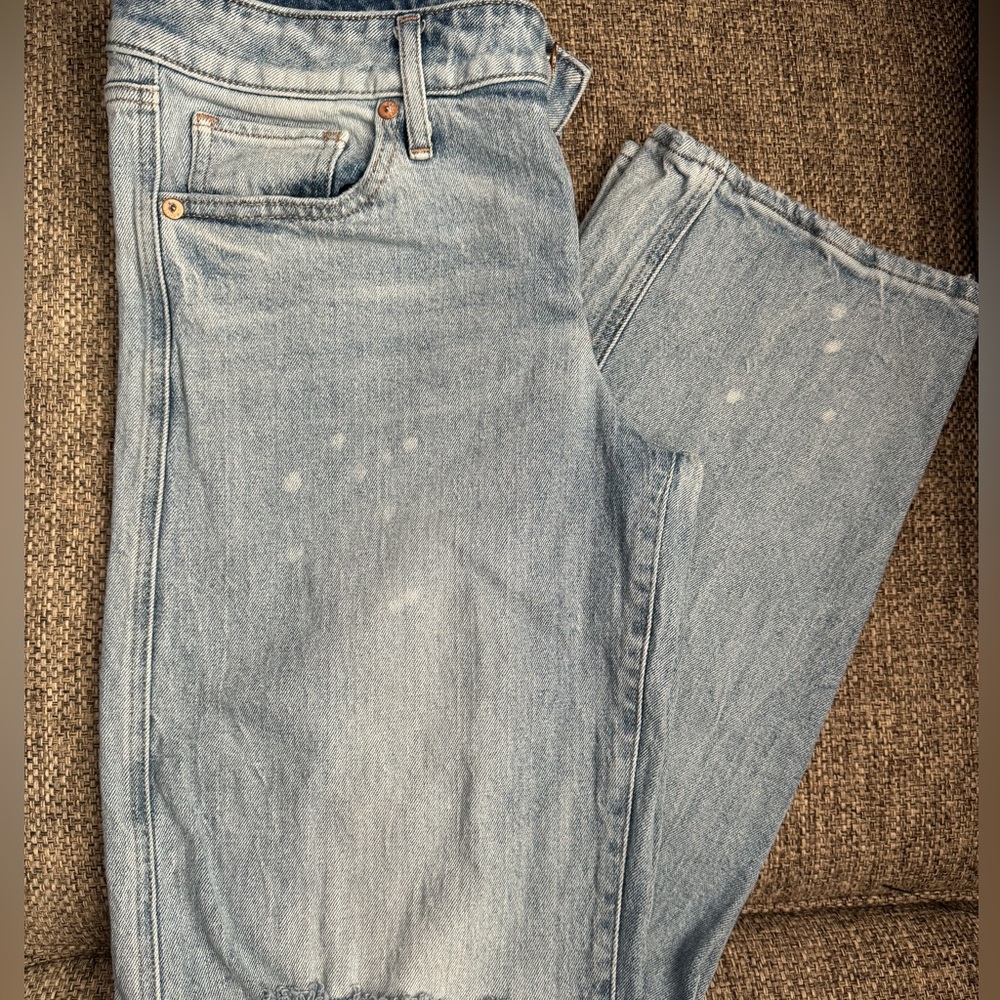 Express relaxed straight low rise jeans - size 4 long